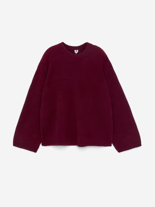 Alpaca-Wool Blend Jumper – Dark Burgundy – Women – ARKET GB | Arket UK