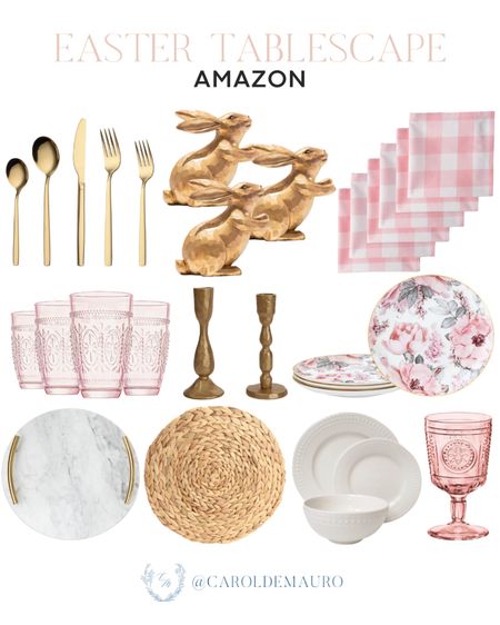 Make your Easter table extra special with these dinnerware pieces that will surely elevate your dining room! A perfect set-up to enjoy with your family and friends!
#tablescapeinspo #affordablestyle #designtips #kitchenessentials #amazonfinds

#LTKSeasonal #LTKstyletip #LTKhome