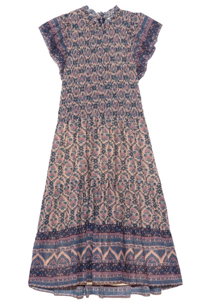 Verbena Smocked Dress in Multi | Hampden Clothing