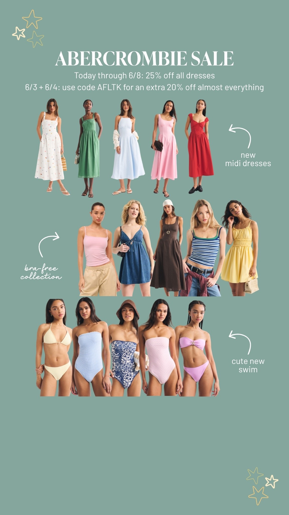 Abercrombie sale finds! stack AFLTK for an extra 20% off 👗
