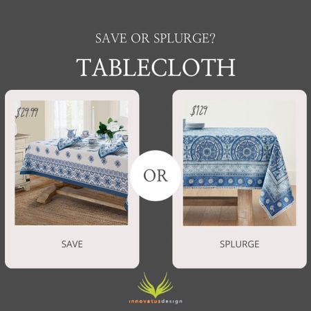 Tablecloths are great for entertaining, especially during the summer months. I’m loving the blue and white patterned tablecloths this year, but will you choose to Save or Splurge?! 

#LTKhome #LTKfamily #LTKSeasonal