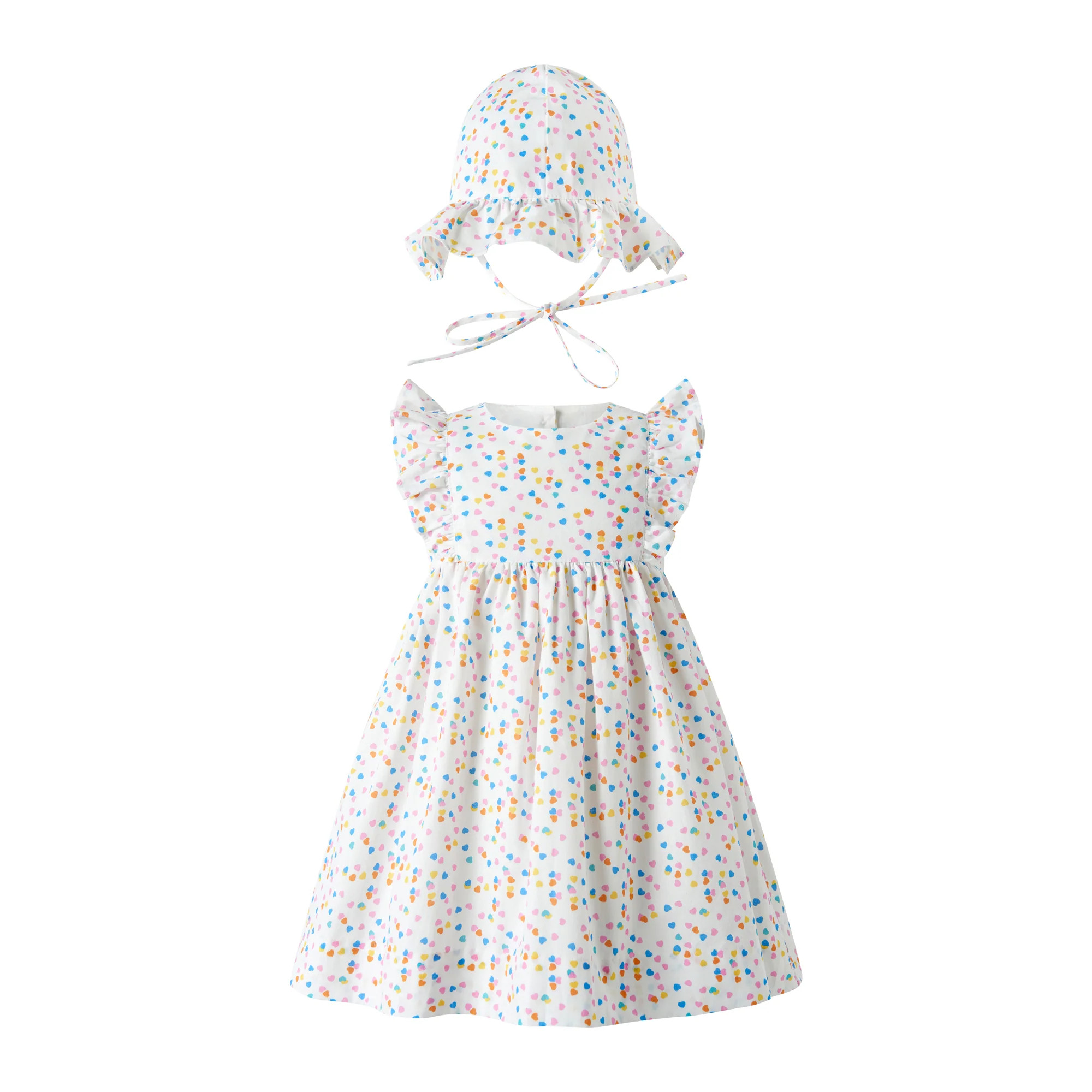 Heart Confetti Sundress & Hat | Rachel Riley