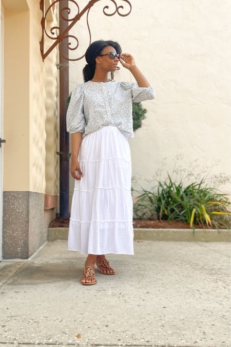 Lightweight easy breezy spring and summer outfit! Linen blend top in this beautiful floral. Under $20 and comes in solid colors and prints 

#LTKSeasonal #LTKfindsunder100 #LTKstyletip