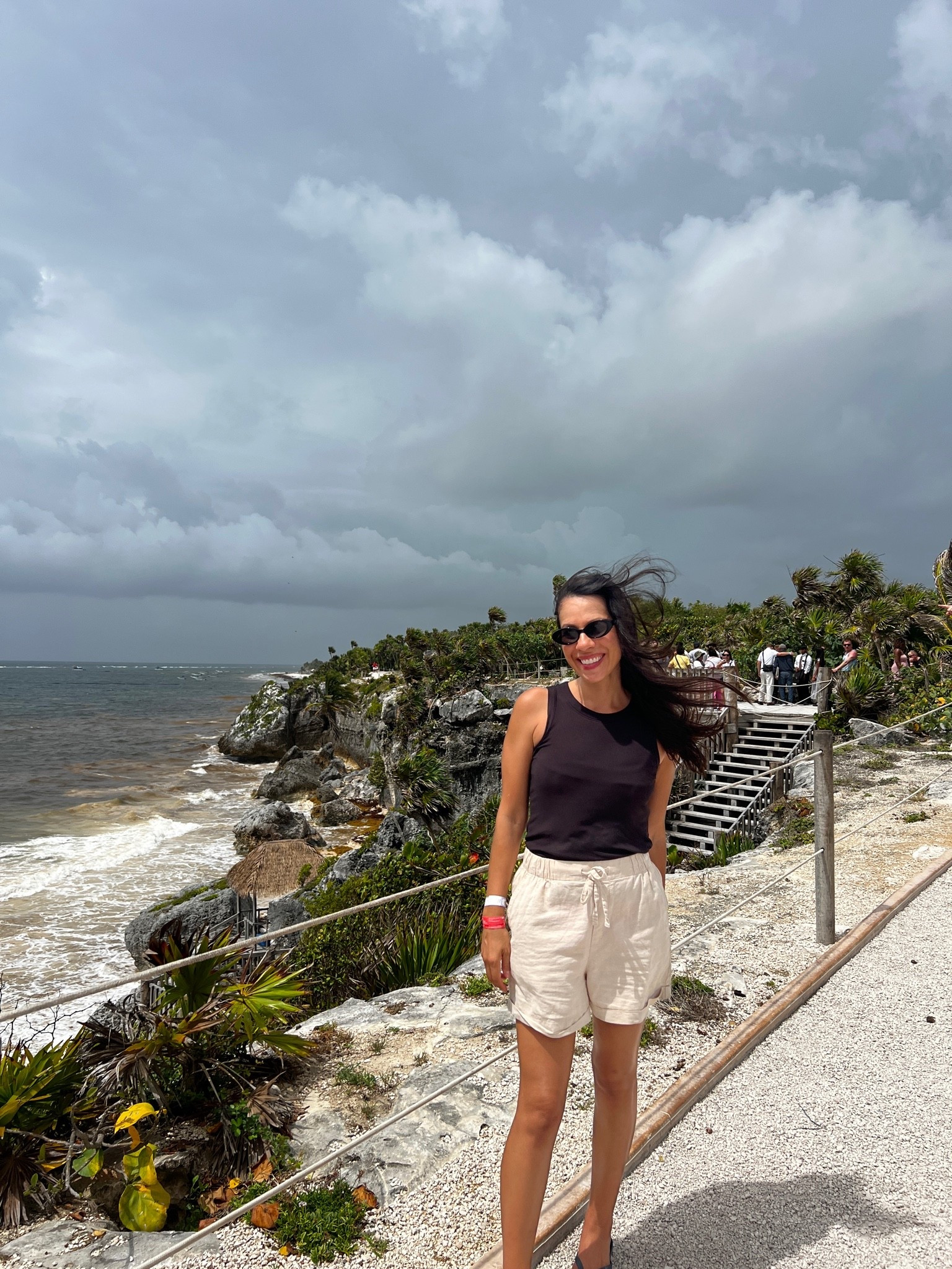 What to wear on vacation: a day of exploring. Linen shorts and basic black tank

#LTKOver40 #LTKTravel