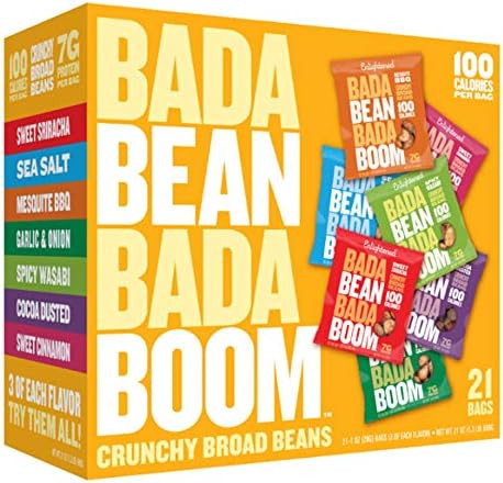 Bada Bean Bada Boom - Plant-Based Protein, Gluten Free, Vegan, Crunchy Roasted Broad (Fava) Bean ... | Amazon (US)