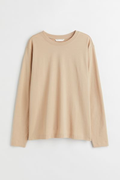 Long-sleeved Cotton Jersey Top | H&M (US + CA)