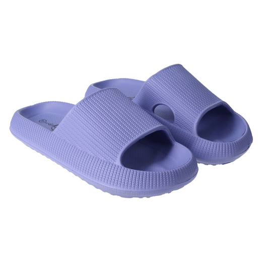 ladies blue puff slide sandals | Five Below