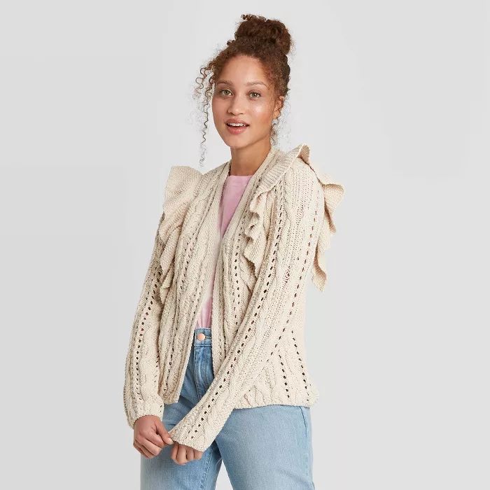 Women's Ruffle Cardigan - Universal Thread™ | Target