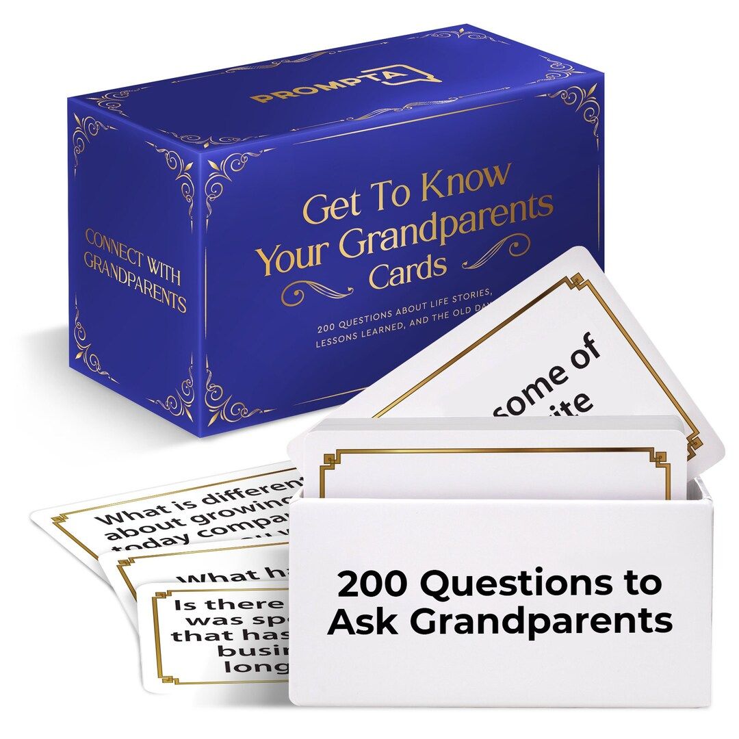 Grandparents Conversation Starter Cards – Gifts for Grandparents – Family Games for Elderly ... | Etsy (US)