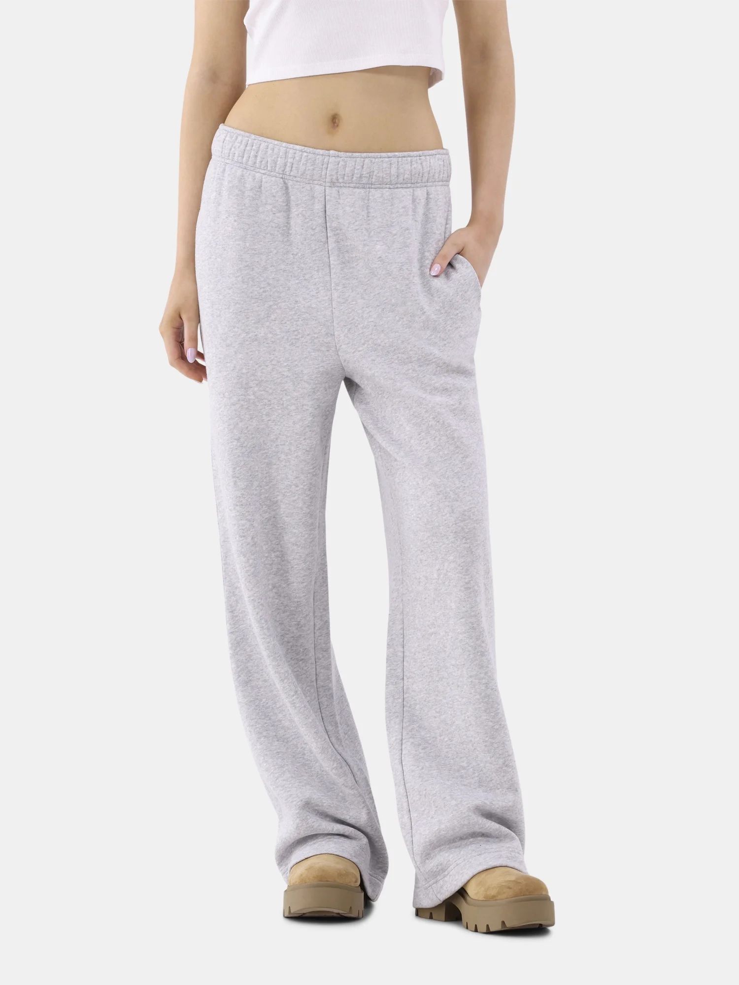 No Boundaries Wide Leg Sweatpants, Women's | Walmart (US)