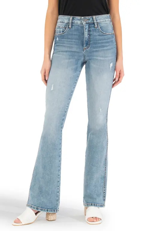 KUT from the Kloth Ana Fab Ab High Waist Flare Jeans in Trusting at Nordstrom, Size 10 | Nordstrom