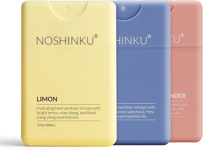 Noshinku - Refillable Hand Sanitizer Discovery Deux 3-Pack, Travel Size Spray, Hydrating Botanica... | Amazon (US)