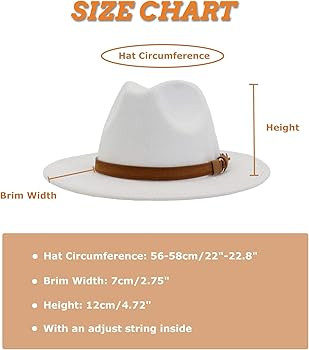 Lisianthus Men & Women Vintage Wide Brim Fedora Hat with Belt Buckle | Amazon (US)