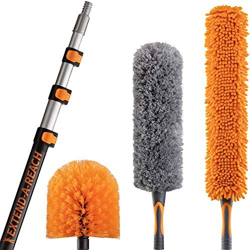 30 Foot High Reach Duster Kit with 7-24 ft Extension Pole // High Ceiling Duster Cleaning Kit wit... | Amazon (US)
