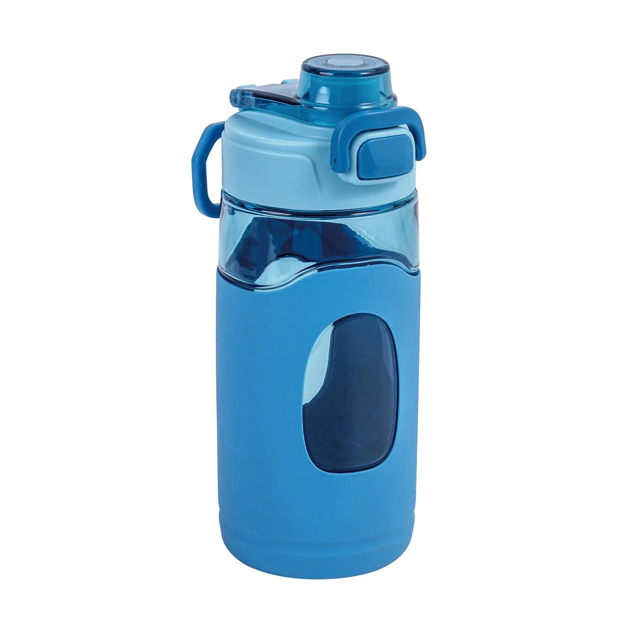 Your Zone 16 Fluid Ounces Water Bottle, Blue, Tritan, Silicone Sleeve, No Straw, Reuseable - Walm... | Walmart (US)