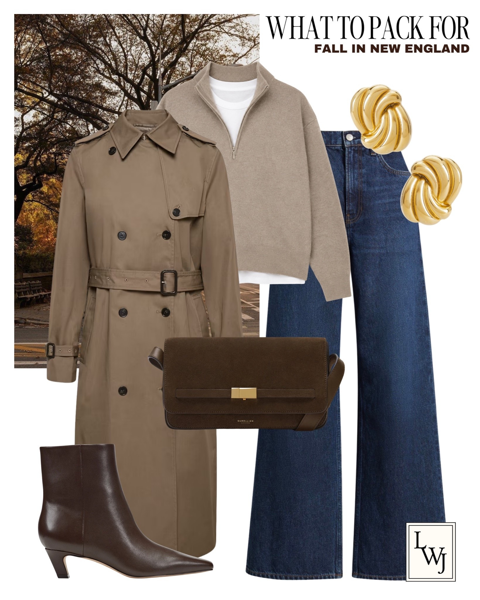 Fall New England outfit inspo 

Fall style / elevated style / autumn outfit / style over 30 / trench coat / aritzia cashmere quarter sleeve sweater / dark blue wide leg jeans / Marc fisher booties / Demellier purse

#LTKootd #LTKTravel