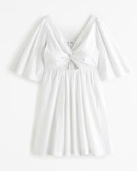 Women's Cutout Poplin Mini Dress | Women's Dresses & Jumpsuits | Abercrombie.com | Abercrombie & Fitch (US)