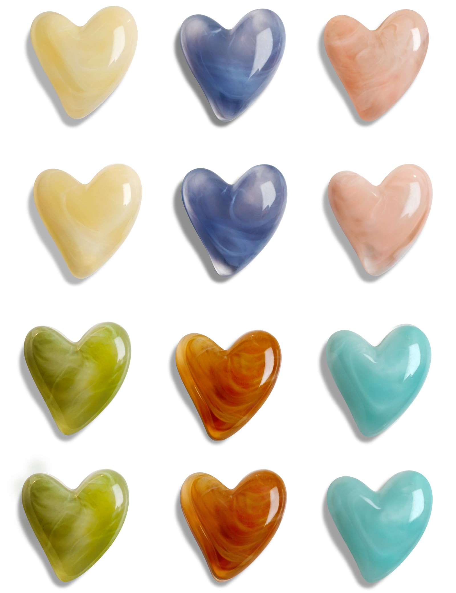 Mymazn 12Pcs Fridge Magnets Cute Refrigerator Magnet, Colorful Magnets for Whiteboard Cabinet Loc... | Amazon (US)