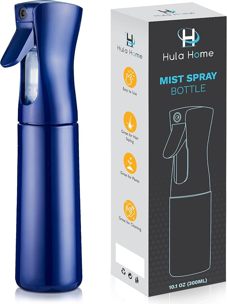 Hula Home Continuous Spray Bottle for Hair (10.1oz/300ml) Empty Ultra Fine Plastic Water Mist Spr... | Amazon (US)
