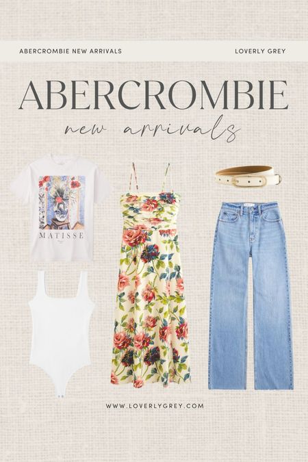 Abercrombie new arrivals. This floral dress and high waisted jeans are perfect for spring. Loverly Grey, Abercrombie 

#LTKStyleTip #LTKBeauty #LTKSeasonal