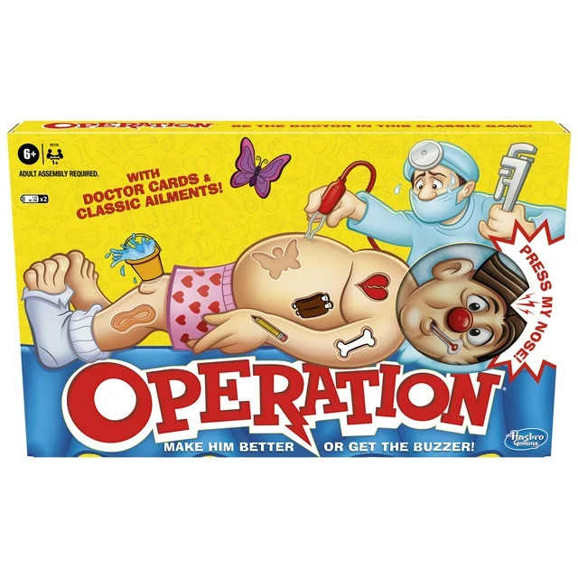 Classic Family Favorite Operation Kids Board Games, Family Games, Christmas Gifts for Kids, Ages ... | Walmart (US)