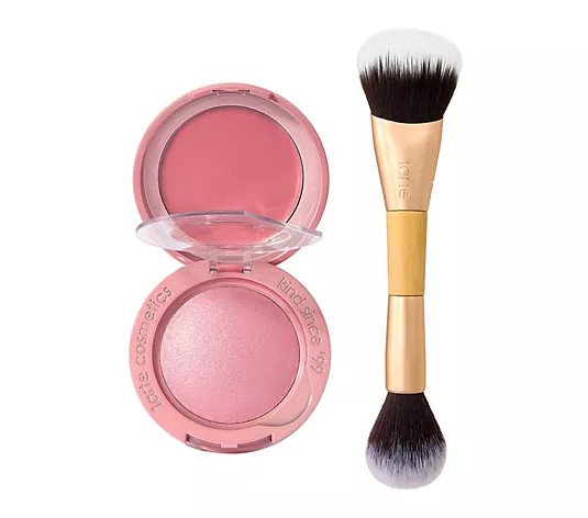 Make Your Selection: tarte macaron baked & cream blush with brush | QVC