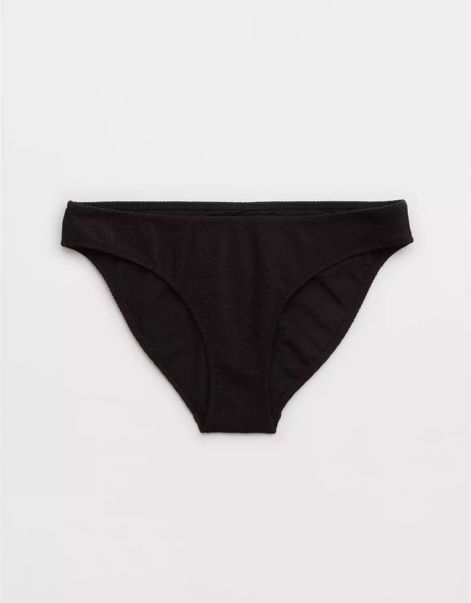 Aerie Shine Pique Full Coverage Bikini Bottom | American Eagle Outfitters (US & CA)