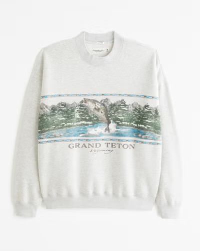 Women's Grand Teton Graphic Crew Sweatshirt | Women's New Arrivals | Abercrombie.com | Abercrombie & Fitch (US)