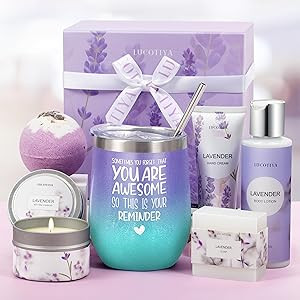 Birthday Gifts for Women Bath and Body Works Gifts Set Spa Gifts Baskets Bubble Bath Lavender Gif... | Amazon (US)