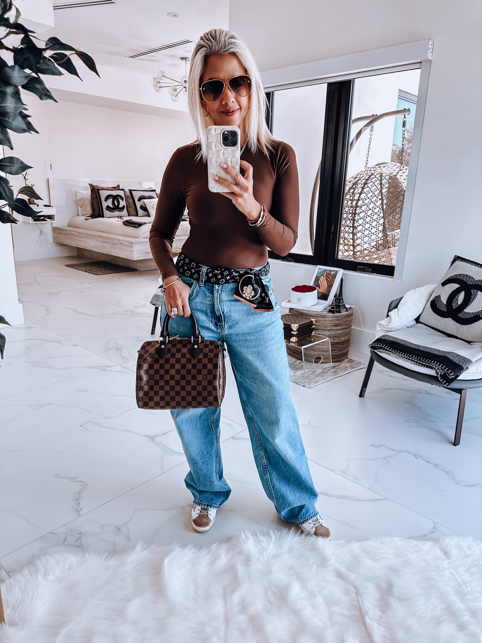 Abercrombie Denim, Abercrombie loose jeans, Abercrombie bodysuit, Abercrombie style, long sleeve bodysuit, Louis Vuitton bag, Louis Vuitton speedy bag, designer bag 


#LTKstyletip #LTKfindsunder100