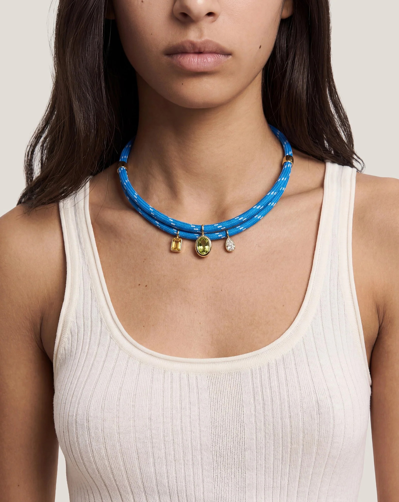 Paracord Charm Necklace in Light Blue | Veronica Beard | Veronica Beard