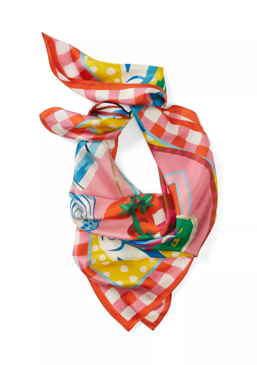 Beach Picnic Silk Square Scarf | Belk