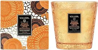 Voluspa Spiced Pumpkin Latte Candle | 2 Wick Glass Boxed Hearth | 16.5 Oz | All Natural Wicks and... | Amazon (US)