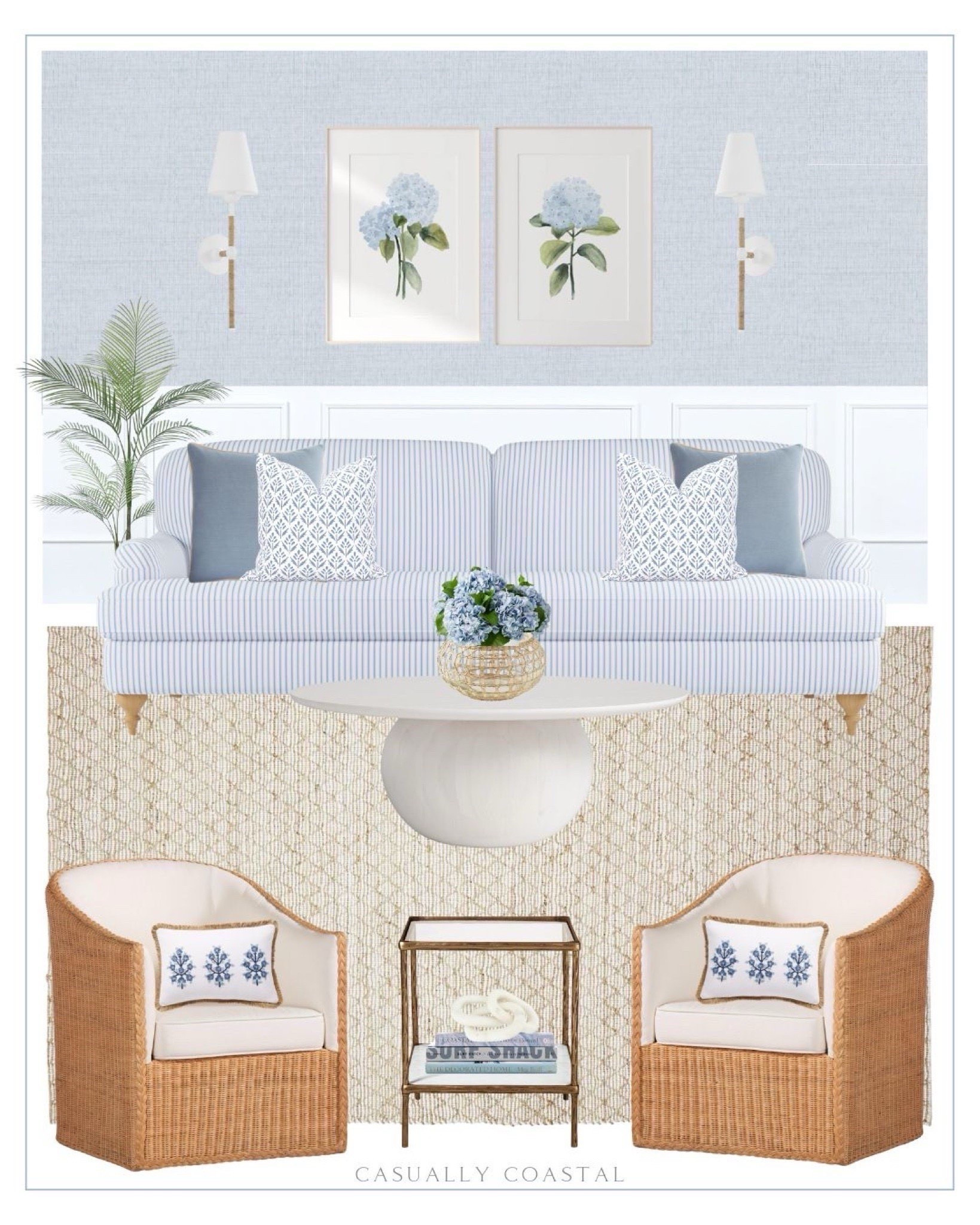 Received some requests for a formal coastal living room so here's some inspiration! I just adore this striped sofa! 
-
Coastal living room, beach house living room, coastal home, coastal style, coastal home decor, coastal rugs, formal living room, coastal sitting room, coastal sofa, patterned sofa, striped sofa, blue sofa, white sofa, blue couch, living room furniture, white couch, English roll arm sofa, Amazon wallpaper, coastal wallpaper, light blue texture wallpaper, blue wallpaper, powder room wallpaper, Serena & Lily rug, tulum rug, neutral rug, woven rug, jute rug, patterned rug, 8x10 rug, 9x12 rugs, 11x14 rugs, 12x18 rugs, 6x9 rugs, Etsy wall art, coastal artwork, coastal wall art, hydrangea artwork, artwork set, rattan arm chair, serena & lily look for less, designer look for less, coastal arm chair, neutral arm chair, antique brass accent table, brass side table, living room side table, coastal accent table, wood coffee table, coastal coffee table, white wash coffee table, round coffee table, pedestal coffee table, white coffee table. wall sconces, rattan sconces, white sconces, Etsy pillows, coastal blue and white pillows, pillow styling, couch pillows, navy blue pillow cover, marble chain link, coffee table decor, washed linen pillow cover, velvet pillow covers, blue artificial hydrangea flowers, Amazon hydrangeas, seagrass vase, coastal vase, coastal books, Amazon coastal coffee table books, Areca palm tree, coastal artificial tree, 4 foot tropical tree, amazon palm tree, living room ideas, living room decor


#LTKFindsUnder50 #LTKHome #LTKFindsUnder100
