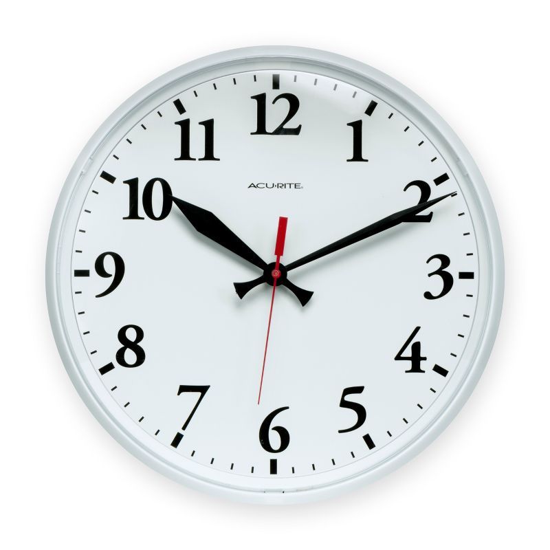 AcuRite 12.5" Outdoor Wall Clock White | Target