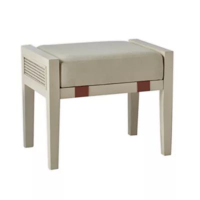 Bee & Willow™ Home Cane Upholstered Ottoman in Natural | Bed Bath and Beyond Canada | Bed Bath & Beyond Canada