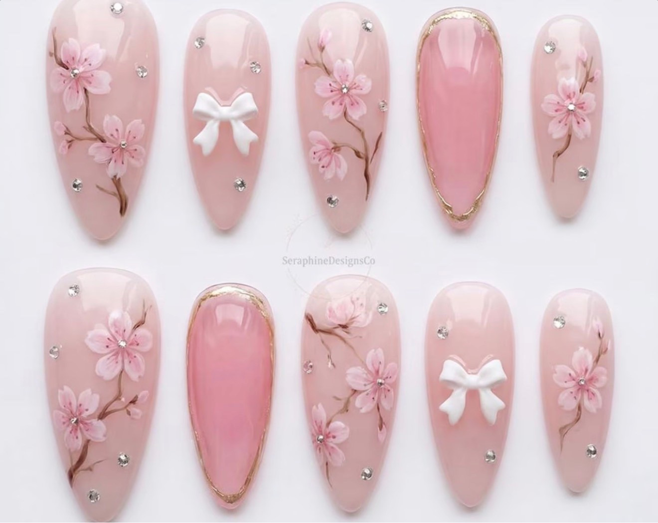 Pink Spring Nails 