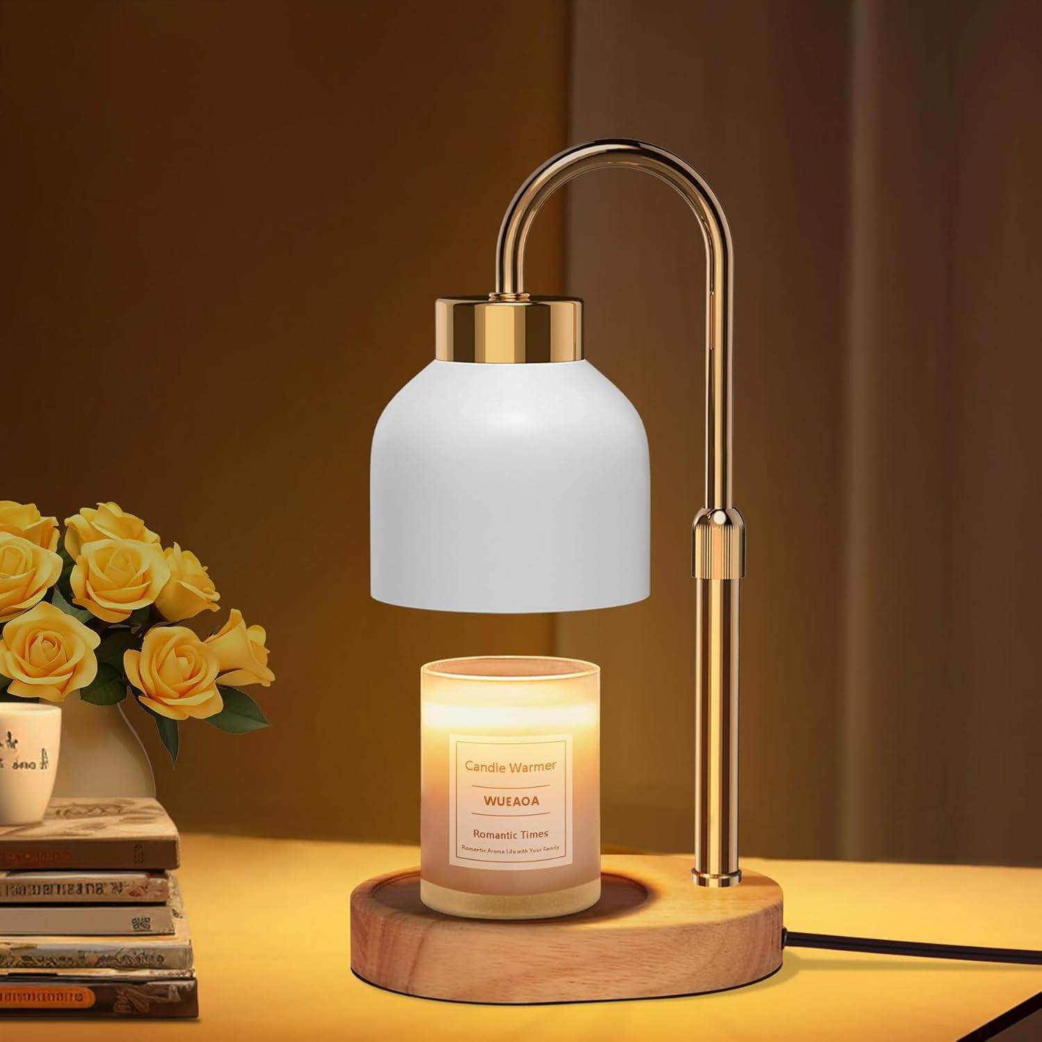 Candle Warmer Lamp, with Timer Dimmer, Height and Brightness Adjustable, Modern Electric Wax Warm... | Amazon (US)