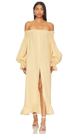 Romantica Loungewear Dress in Beige | Revolve Clothing (Global)