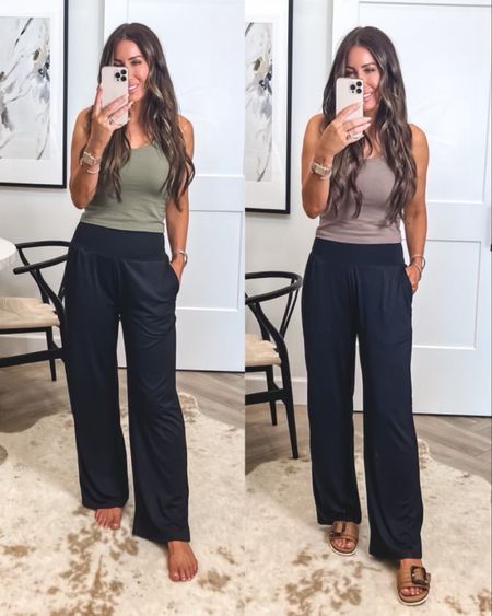 These 4 for $24 tanks are a fantastic casual layering tank for summer ..also cute worn alone sz med
Wide leg pants Sz small
Joggers sz small
Sandals tts
#LTKtravel

#LTKstyletip #LTKFind #LTKunder50
