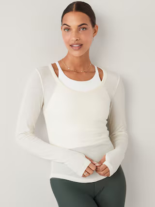 UltraLite Long-Sleeve Rib-Knit Top for Women | Old Navy (US)