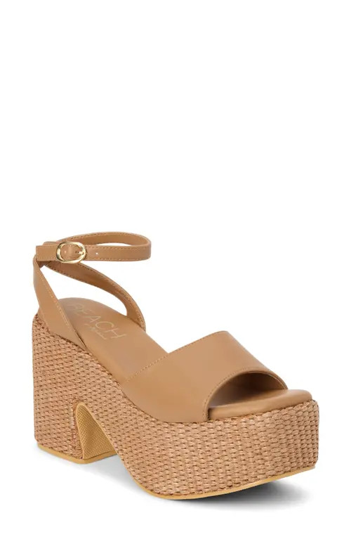Coconuts by Matisse Arden Ankle Strap Platform Sandal in Cognac at Nordstrom, Size 10 | Nordstrom