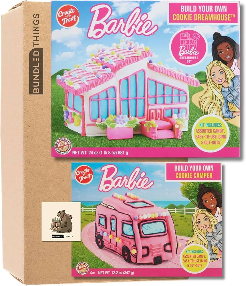 Bundled Things Gingerbread and Cookie Kit Bundle - Barbie Dreamhouse and Camper - Pre-Baked Vanil... | Amazon (US)