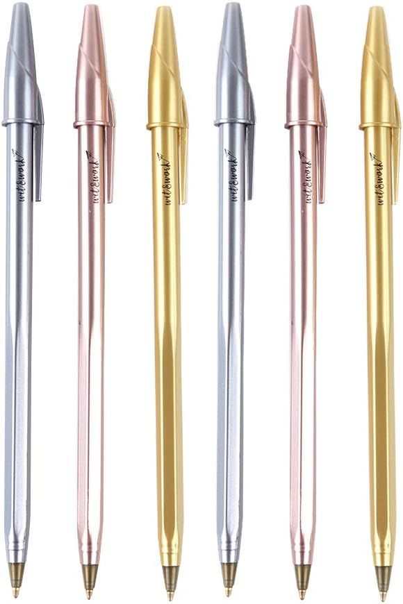 Metallic Ballpoint Pens Medium Point Stick Ballpoint Pens Bulk Office Supplies for Women Business... | Amazon (US)