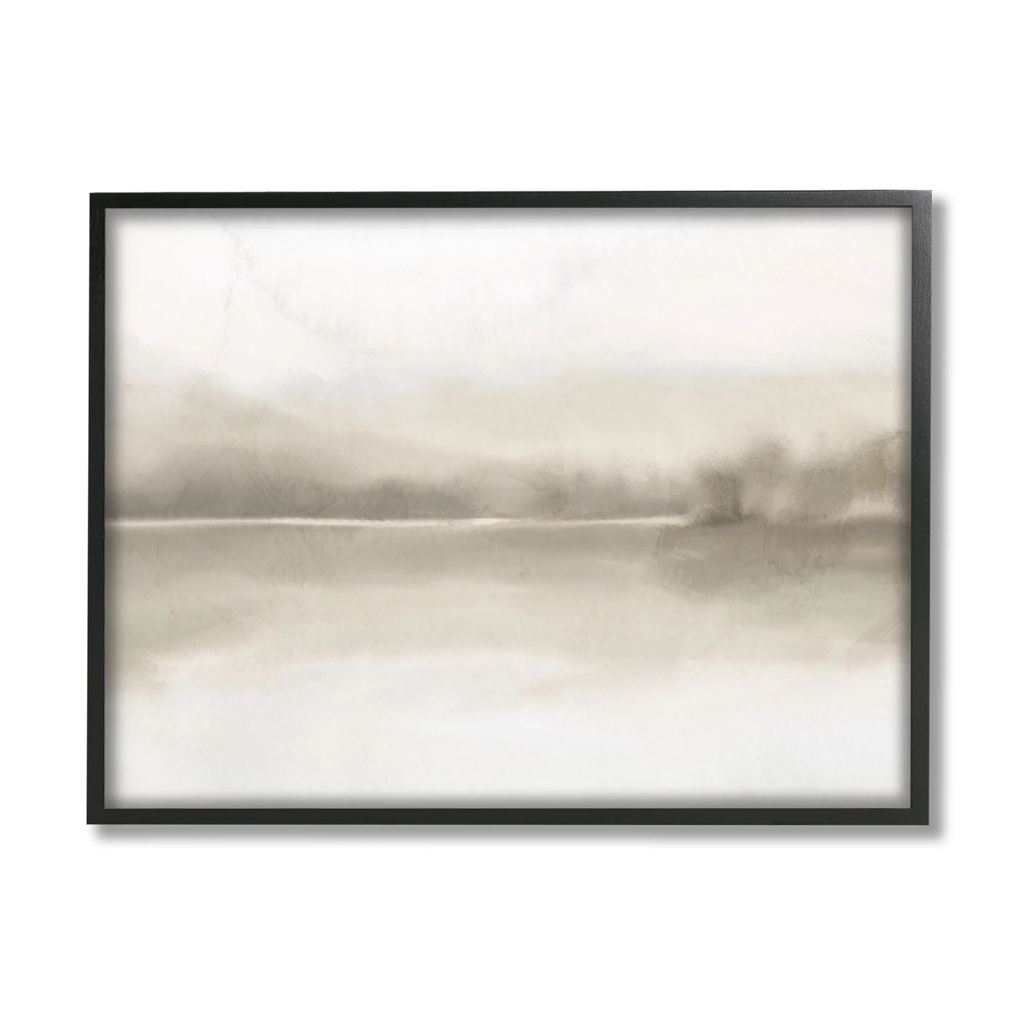 Stupell Industries Hazy Lakeside Landscape Reflection Modern Abstract Design Framed Wall Art, 14 ... | Walmart (US)