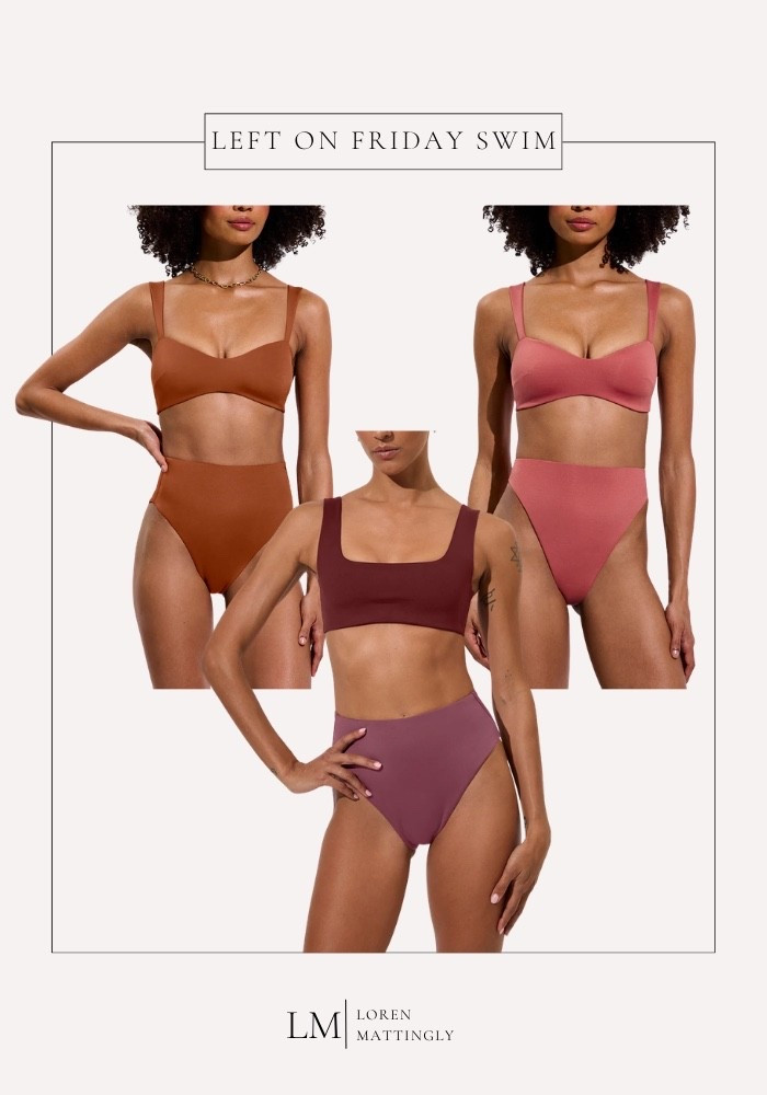 These Left on Friday swim sets are one of my favorite finds recently. The fabric is buttery soft, the tops are actually supportive, and the high-waisted bottoms are so flattering without digging in. They feel more like your favorite workout set than a typical swimsuit.

Perfect for pool days, beach trips, chasing kids, or just lounging with a good book. I love that you can mix and match the colors too.

Linked the exact sets here 👙

#leftonfriday

#LTKTravel #LTKSeasonal #LTKSwim