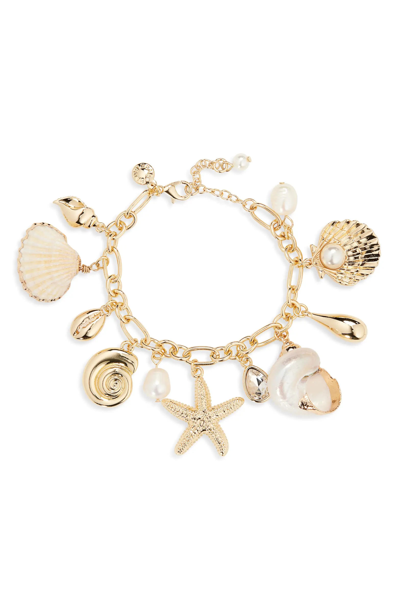 BaubleBar Linda Shell Charm Bracelet | Nordstrom | Nordstrom