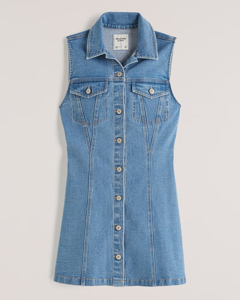 Denim Vest Mini Dress | Abercrombie & Fitch (US)
