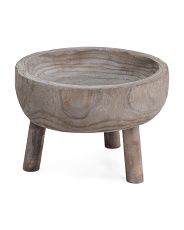 11in Wood Bowl With Legs | TJ Maxx
