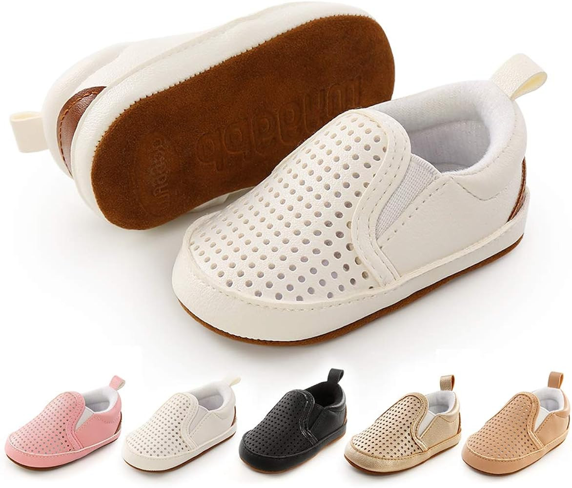 Meckior Infant Baby Girls Boys Canvas Shoes Soft Sole Toddler Slip On Newborn Crib Moccasins Casu... | Amazon (US)